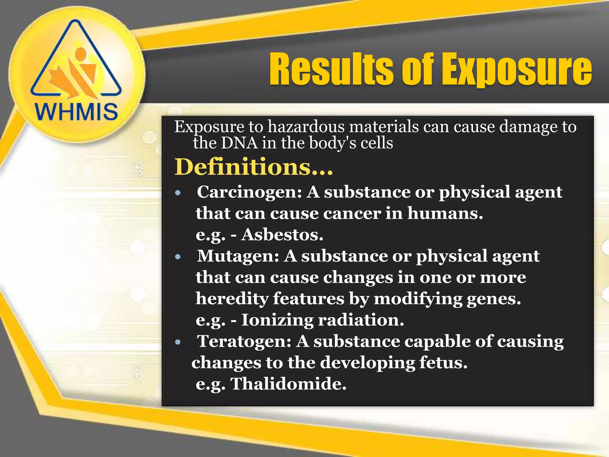 Worker ResponsibilityUse PPE requiredReport hazards and/or non-compliance to supervisorAttend training sessionsUse and understand any information provided