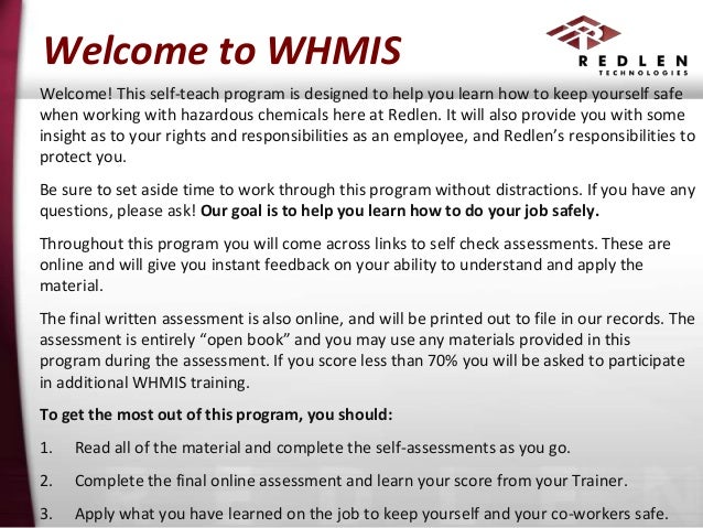whmis training course for external publishing