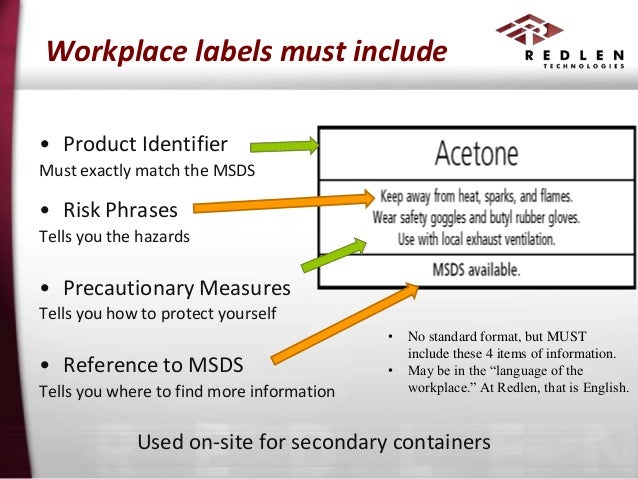 Whmis labels must be in which languages