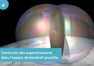 Construire des superstructures
dans l’espace deviendrait possible
4
 