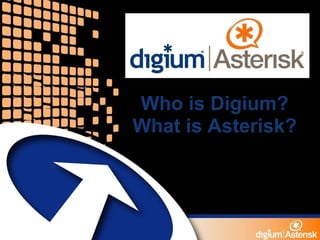 Who is Digium? What is Asterisk? Steve Sokol Product Manager Software Products 