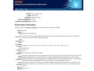 Who is doing what, and how do we know? [PEPRS]