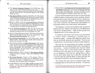 r                                                                                                The Dominion of Esau                     83
    82                      Who is Esau-Edom?


     o   The National Geosraphic Masazine. Vol.
                                              XVIII, May,1907,             r   Harry Waton in A Prosram for the lews and an Answer to all
         says   of the   1905 Russian Revolution that ". .the                  Anti-Semites (7939) wrote: "It is not an accident that Judaism
         revolutionary leaders nearly all belonged to the Jewish Raco,         gave birth to Marxism, and it is not an accident that the
         and the most effective revolutionary agency is the Jewish             Jews readily took up Marxism. All that is in perfect accord
         Bund" (p. 314).                                                       with the progress of Judaism and the Jews" (p. 1a8).
     o   The American Hebrew magazine, September 10, 1920, stated:          It is the natural inclination for the Jew to reject all Godly
         "The Bolshevist revolution in Russia was the work of Jewish     or Biblical aspects of government and to promote atheistic
         brains, of Jewish dissatisfaction, of Jewish planning, whose    and humanistic forms of government such as a democracy,
         goal is to create a new order in the world."
                                                                         socialism, or communist regime.23 These political concepts
     .   Martin A. Meyer in his book, Jew and Non-Jew (Published         stem from Talmudic and Babylonian philosophies of
         by the Union of American Hebrew Congregations) stated
         that, "Socialism was originated by Jews; and today Jews play    government whose end is total control and dominion.
         a leading role in its spread and interpretation."
                                                                            The Edomites, as well as the Judahites who remained in
     .   In the Jewish Encyclopedia of 1905, Vol. XI, it states that:    Babylon after the captivity, had exposure to the Babylonian
         "Jews have been prominently identified with the modern
         Socialist movement from its very inception" (p. a18).           ways of law and government. Both of these groups form
                                                                         a significant part of the modern-day Jews.
     o The Jew Chaim Weizmann stated: "The        Jews stand by Great
         Britain and will fight on the side of the democracies." The           It   should be self-evident that nearly every government
         Universal Jewish Encvclooedia, Yol. 2, p. 49.
                                                                         on earth is either a democracy, a socialist state, or
     o   The Universal Encvclopedia Vol. IX (1943) under "soviet         communist regime. It makes little difference which, since
         Russia" states: "The majority of Jewish radicals adhered to
                                                                         they are all Jewish initiated and controlled. This was not
         democratic socialism" (p. 668).
                                                                         accidental but a necessary plan for Esau to gain dominion.
     .   The Jew Stuart Kahan in, I olf In The Kremlin,1987, wrote:
         'After all, wasn't the revolution prepared and fashioned by           Not only are our governments the product of Jewish
         Jews? Both of Karl Marx's grandfathers were rabbis, and         manipulation but our political leaders have succumbed to
         Lenin's grandfather was also Jewish. And wasn't Yakov
         (Jacob) Sverdlov, the first chief of state, a Jew, as was       lheir power. Leaders worldwide have become Jewish
         Trotsky himself?" (p. 81).                                      puppets and yes men as they buckle under and whore
     r                                                                   lhemselves out to the power of the Jew's purse. Others
         Rabbi Stephen S. Wise is quoted in The American BuIIetm
         of May 15, 1935as stating: "Some call it Marxism-I call         owe an obligation to the Jews for getting them in office.
         it Judaism."                                                    llut the Jews always make sure to pick the cowardly and
     o   The Jewish Chronicle of April 4, 1919, printed; "There is       traitorous types for political office, or those who have the
         much in the fact that so many Jews are Bolsheviks, in the       .lowish type of subversive and revolutionary mind set.
         fact that the ideals of Bolshevism are at manv Doints
         consonant with the finest ideals of Judaism."                        The control Jews have had over political leaders have
                                                                         v irtually put them at the head of every nation' In America,
     .   George Marlen in his bo ok, Stalin, Trotskv, or Lenin (L937),
         stated: "If the tide of history does not turn toward
         Communist Internationalism then the Jewish race is                    Jcwish formed governments may have other names, such as Saclcl-
         doomed" @. a1a).                                                      Democracy, the name of the Draconian rule under Lenin.
 
