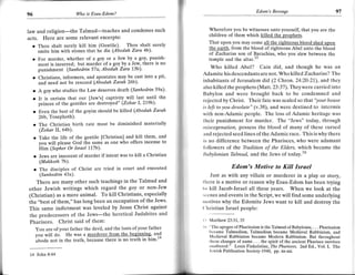 {'

                          Wo   is Esau-Edom?
                                                                                                                  Edom's Revenge                              97



           religion-the Talmud-teaches and condones                  such               Wherefore you be witnesses unto yourself, that you are the
1aw and
                                                                                        children of them which killed the prophets.
acts. Here      are some relevant excgrpts:
                                                                                        That upon you may come all the righteous blood shed upon
  r Thou shalt surely kill him (Gentile). Thou shalt surely                             the earth, from the blood of rightcous Abel unto the blood
    smite him with stones that he die (Abotlah Zara 4b)'                                of Zacharias son of Barachias. who vou slew between the
  o For murder, whether of a goy or a Jew by a goy, punish-                             temple and rhc altar.l5
    ment is incurred; but murder of a goy by a Jew' there is no
    punishment (Sanhedrin 57 a; Abodah Zara 13b)
                                                                                           Who killed Abel? Cain did, and though he was an
                                                                                    Adamite his descendants are not. Who killed Zacharias? The
  . Christians, informers, and apostates may be cast into a pit,                    inlrabitants of Jerusalem did (2 Chron. 24:20-21), and they
    and need not be rcscued (Abodah Zarah 26b)
                                                                                    also killed the prophets (Matt. 23:37). Theywere carried into
  o A goy who studies     the Law deserves death (Sanhedrin 59a)'
                                                                                    Babylon and were brought back to bc condemned and
  r    It is certain that our [Jew's] captivity will last until the                 rcjected by Christ. Their fate was sealed so that "your house
       princes of the gentiles are destroyed" (Zohar I,2f9b)'
                                                                                    is l.eft to you desolate" (v.38), and were destined to intermtx
  .    Even thc best of the goyim should be killed (Abodah Zarah                    with non-Adamic people. The loss of Adamic heritage was
       26b, Tosephoth).
                                                                                    their punishment for murder. The "Jews" today, through
  .    The Christian birth rate must be diminished materially                       rrtiscegenation, possess the blood of many of these cursed
       (Zohar 11, 64b).
                                                                                    ir nd rej ected seed lines of the Adamicrace. This is why there
  o    Take the life of the gentile [Christian] and kill them, and
                                                                                     is no difference between the Pharisees, who were adamant
       vou will please God the same as one who offers incense to
       Him lSepher Or Israet I llb.                                                 lirf lowers of the Tradition of the Elders, which became the

  r    Jews ate innocent of murder    if intent was to kill   a   Christian           ll,tbylonian Talmud. and the Jews of today.l6
        (Makkoth 7b).
  r The   disciples of Christ are tried in court and executed                                       Edom's Motive to Kill Israel
     (Sanhedrin 43a)                                                                      Just as with any villain or murderer in a play or story,
   There are many other such teachings in the Talmud and                            tlrcre is a motive or reason why Esau-Edom has been trying
other Jewish writings which regard the goy or non-Jew                               to kill Jacob-Israel all these years. When we look at the
(Christian) as a mere animal. To kill Christians, especially                        r;,. ones and events in the Script, we will find some underlying

the "best of them," has long been an occupation of the Jews'                        rrrrtives why the Edomite Jews want to kill and destroy the
This same indictment was leveled by Jesus Christ against                            ( lristian Israel people:
the predecessors of the Jews-the heretical Judahites and
Pharisees. Christ said of them:                                                     L , Matthew 23:31.35
                                                                                    lr, l he apogee of Pharjsaism is the Talrnud ofBabylonia,
                                                                                                                                      . . . Pharisaism
      You are of your father the devil, and the lusts of your father                    lrccame Talmudism, Talmudism became Medieval Rabbinism, and
      you will do. He was a murderer from the beginning, and                            Mcdieval Rabbinism became Modern Rabbinism. But throushout
      abode not in the truth, t""u*" th"." is no truth in him'la                        rlr,.se changes of name . . . the spirit of the ancienl Pharisee survives
                                                                                        rrrraltered." Louis Finkelstine, The Phaisees, 2nd Ed., Vol. I, The
                                                                                        I,:wish Publication Society-1940, pp. xx-xxi.
 14 John 8:44


                                                                              ,*-
 
