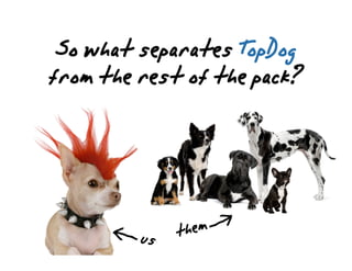 SowhatseparatesTopDog
fromtherestofthepack?
us them
 