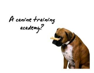Acaninetraining
academy?
 