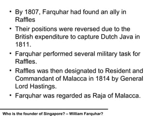 Who Is The Founder Of Singapore | PPT