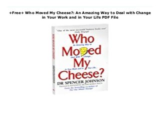 +Free+ Who Moved My Cheese?: An Amazing Way to Deal with Change
in Your Work and in Your Life PDF File
Download Here https://nn.readpdfonline.xyz/?book=0091816971 With over 2.5 million copies sold worldwide, Who Moved My Cheese? is a simple parable that reveals profound truthsIt is the amusing and enlightening story of four characters who live in a maze and look for cheese to nourish them and make them happy. Cheese is a metaphor for what you want to have in life, for example a good job, a loving relationship, money or possessions, health or spiritual peace of mind. The maze is where you look for what you want, perhaps the organisation you work in, or the family or community you live in. The problem is that the cheese keeps moving.In the story, the characters are faced with unexpected change in their search for the cheese. One of them eventually deals with change successfully and writes what he has learned on the maze walls for you to discover. You'll learn how to anticipate, adapt to and enjoy change and be ready to change quickly whenever you need to.Discover the secret of the writing on the wall for yourself and enjoy less stress and more success in your work and life. Written for all ages, this story takes less than an hour to read, but its unique insights will last a lifetime.Spencer Johnson, MD, is one of the world's leading authors of inspirational writing. He has written many New York Times bestsellers, including the worldwide phenomenon Who Moved My Cheese? and, with Kenneth Blanchard, The One Minute Manager. His works have become cultural touchstones and are available in 40 languages. Read Online PDF Who Moved My Cheese?: An Amazing Way to Deal with Change in Your Work and in Your Life, Download PDF Who Moved My Cheese?: An Amazing Way to Deal with Change in Your Work and in Your Life, Download Full PDF Who Moved My Cheese?: An Amazing Way to Deal with Change in Your Work and in Your Life, Read PDF and EPUB Who Moved My Cheese?: An Amazing Way to Deal with Change in Your Work and in Your Life, Read PDF ePub Mobi Who Moved My
Cheese?: An Amazing Way to Deal with Change in Your Work and in Your Life, Downloading PDF Who Moved My Cheese?: An Amazing Way to Deal with Change in Your Work and in Your Life, Read Book PDF Who Moved My Cheese?: An Amazing Way to Deal with Change in Your Work and in Your Life, Read online Who Moved My Cheese?: An Amazing Way to Deal with Change in Your Work and in Your Life, Download Who Moved My Cheese?: An Amazing Way to Deal with Change in Your Work and in Your Life Spencer Johnson pdf, Read Spencer Johnson epub Who Moved My Cheese?: An Amazing Way to Deal with Change in Your Work and in Your Life, Download pdf Spencer Johnson Who Moved My Cheese?: An Amazing Way to Deal with Change in Your Work and in Your Life, Read Spencer Johnson ebook Who Moved My Cheese?: An Amazing Way to Deal with Change in Your Work and in Your Life, Read pdf Who Moved My Cheese?: An Amazing Way to Deal with Change in Your Work and in Your Life, Who Moved My Cheese?: An Amazing Way to Deal with Change in Your Work and in Your Life Online Download Best Book Online Who Moved My Cheese?: An Amazing Way to Deal with Change in Your Work and in Your Life, Download Online Who Moved My Cheese?: An Amazing Way to Deal with Change in Your Work and in Your Life Book, Read Online Who Moved My Cheese?: An Amazing Way to Deal with Change in Your Work and in Your Life E-Books, Download Who Moved My Cheese?: An Amazing Way to Deal with Change in Your Work and in Your Life Online, Read Best Book Who Moved My Cheese?: An Amazing Way to Deal with Change in Your Work and in Your Life Online, Download Who Moved My Cheese?: An Amazing Way to Deal with Change in Your Work and in Your Life Books Online Read Who Moved My Cheese?: An Amazing Way to Deal with Change in Your Work and in Your Life Full Collection, Download Who Moved My Cheese?: An Amazing Way to Deal with Change in Your Work and in
Your Life Book, Read Who Moved My Cheese?: An Amazing Way to Deal with Change in Your Work and in Your Life Ebook Who Moved My Cheese?: An Amazing Way to Deal with Change in Your Work and in Your Life PDF Read online, Who Moved My Cheese?: An Amazing Way to Deal with Change in Your Work and in Your Life pdf Read online, Who Moved My Cheese?: An Amazing Way to Deal with Change in Your Work and in Your Life Download, Read Who Moved My Cheese?: An Amazing Way to Deal with Change in Your Work and in Your Life Full PDF, Read Who Moved My Cheese?: An Amazing Way to Deal with Change in Your Work and in Your Life PDF Online, Read Who Moved My Cheese?: An Amazing Way to Deal with Change in Your Work and in Your Life Books Online, Read Who Moved My Cheese?: An Amazing Way to Deal with Change in Your Work and in Your Life Full Popular PDF, PDF Who Moved My Cheese?: An Amazing Way to Deal with Change in Your Work and in Your Life Download Book PDF Who Moved My Cheese?: An Amazing Way to Deal with Change in Your Work and in Your Life, Download online PDF Who Moved My Cheese?: An Amazing Way to Deal with Change in Your Work and in Your Life, Read Best Book Who Moved My Cheese?: An Amazing Way to Deal with Change in Your Work and in Your Life, Download PDF Who Moved My Cheese?: An Amazing Way to Deal with Change in Your Work and in Your Life Collection, Read PDF Who Moved My Cheese?: An Amazing Way to Deal with Change in Your Work and in Your Life Full Online, Read Best Book Online Who Moved My Cheese?: An Amazing Way to Deal with Change in Your Work and in Your Life, Read Who Moved My Cheese?: An Amazing Way to Deal with Change in Your Work and in Your Life PDF files
 
