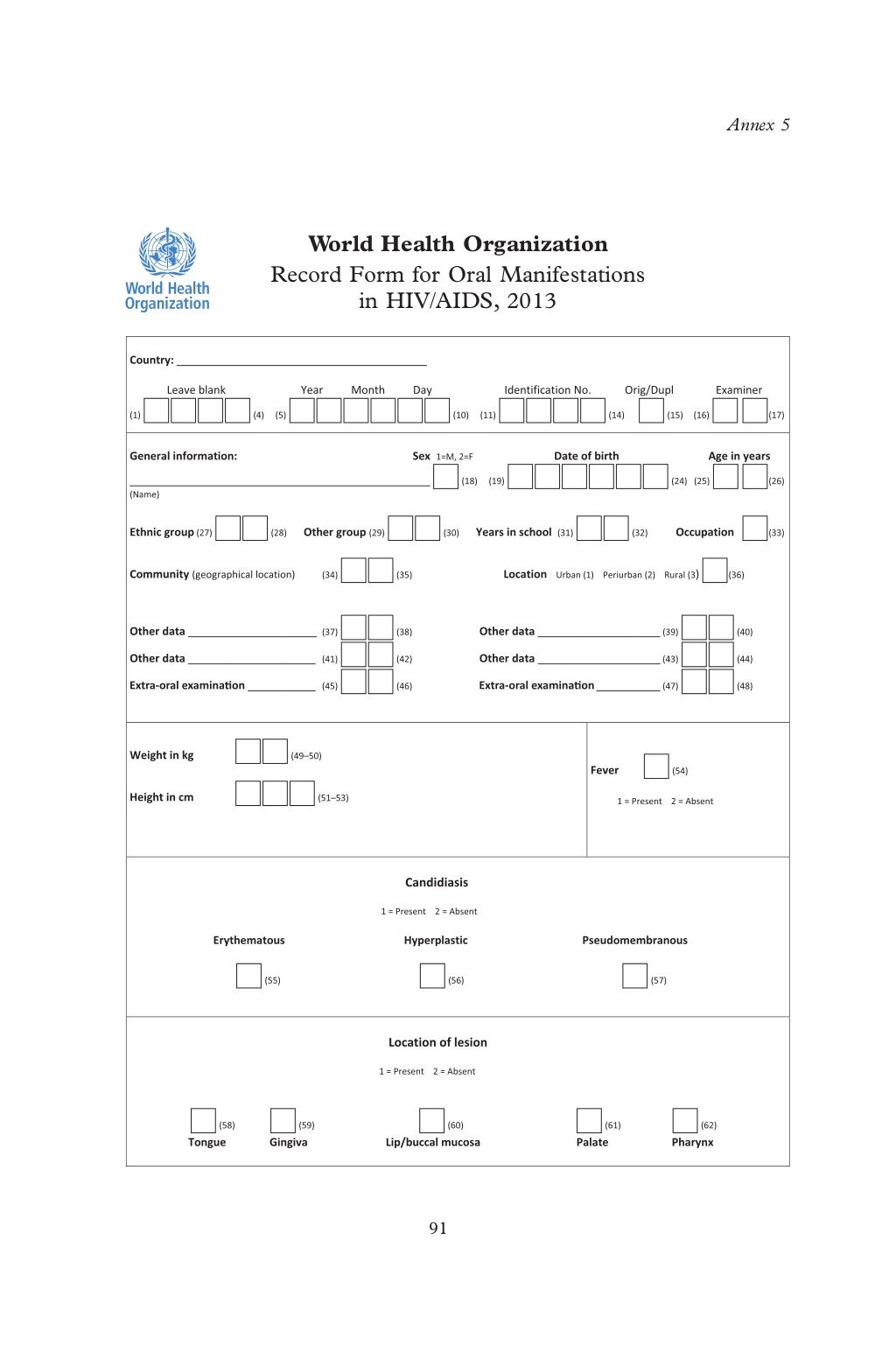 Who oralhealthsurveysbasicmethods5thedition2013