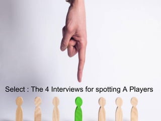 Select : The 4 Interviews for spotting A Players
 