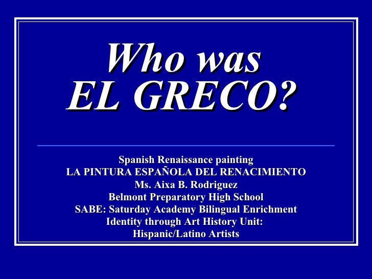 Who Was El Greco