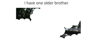 I have one older brother.