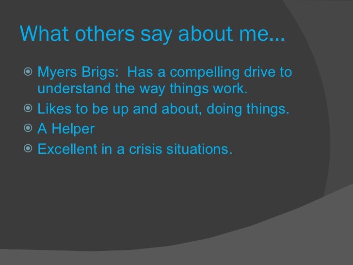 Who am i presentation picture