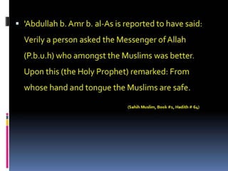 Who amongst the muslims was better