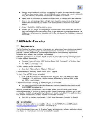 Recumbent Length Who anthroplus manual | PDF