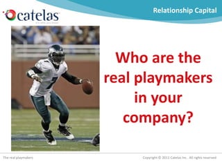 Relationship Capital Who are the real playmakers in your company? 