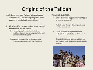 Who are the taliban | PPT