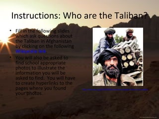 Who arethetalibanrealcopy | PPT