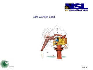 1 of 18
Safe Working Load
Safe Working Load
 