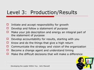 Level 3 Production Example Who are you | PPT