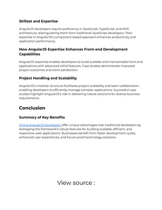Who Benefits More from the Expertise of AngularJS Developers vs ...