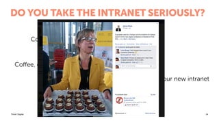 Think! Digital
DO YOU TAKE THE INTRANET SERIOUSLY?
14
Come have croissants and offer input
on our new intranet front page
Get a gift for testing our new intranet
Coffee, cookies and content on
thursday
Come celebrate our new intranet -
and have champagne.
 