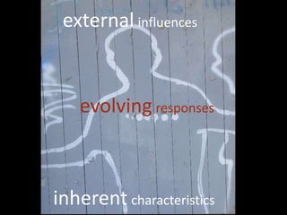 external influences


   evolving responses



inherent characteristics
 