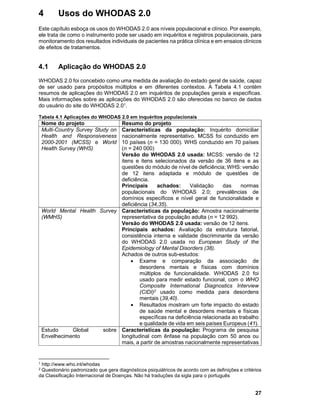Manual WHODAS2.0 em Português | PDF