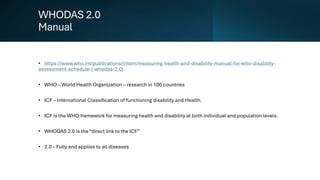Whodas Descriptor Guide WHODAS 2.0: Manual, Data, Research & Practice | PDF