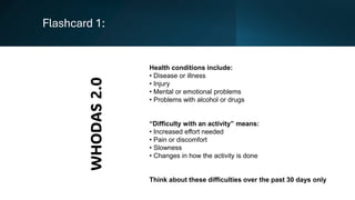 WHODAS 2.0: Manual, Data, Research & Practice | PDF