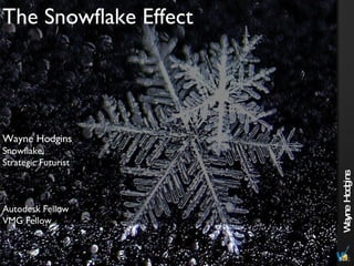 The Snowflake Effect Wayne Hodgins Snowflake, Strategic Futurist Autodesk Fellow VMG Fellow 