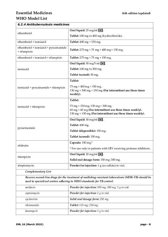Ethambutol Hydrochloride And Isoniazid Tablets Ip