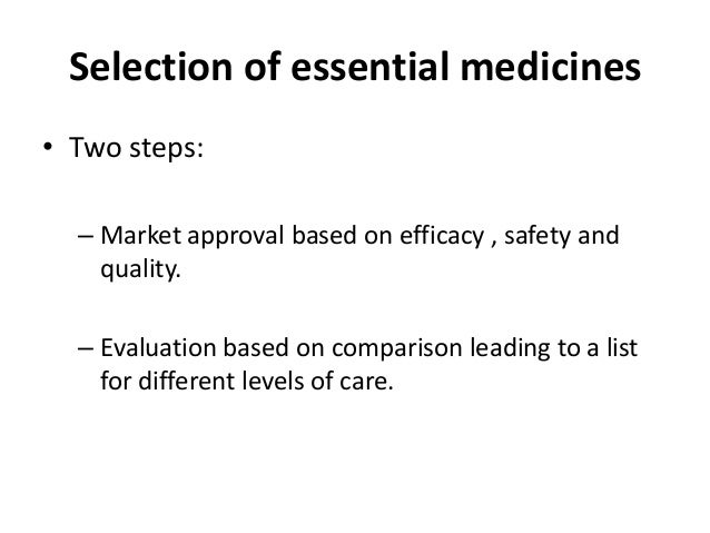Who essential medicine concept