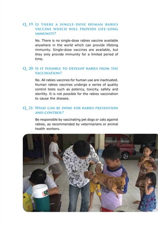 wHO faq for rabies prophylaxis for dog bites | PDF