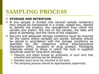 WHO Guidelines for Sampling Pharmaceutical and Related Materials ...