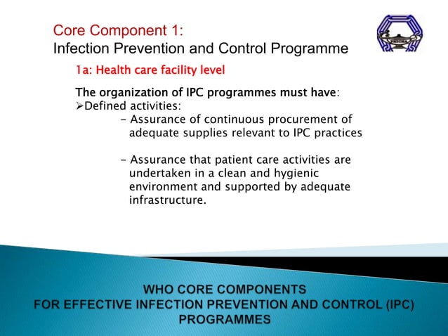 WHO Guidelines on Core Components of Infection Prevention and Control ...