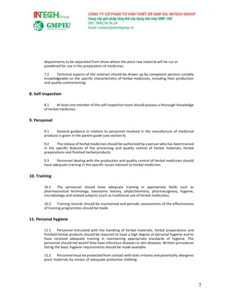 WHO GUIDELINES ON GOOD MANUFACTURING PRACTICES (GMP) FOR HERBAL ...