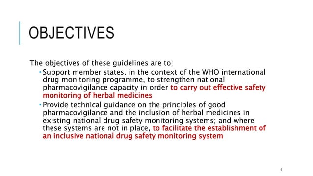 Who guidelines on safety monitoring of natural medicines
