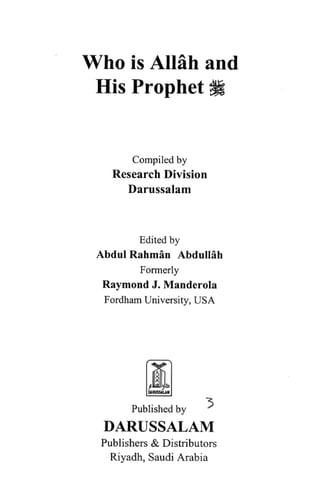 Who is allah and his prophet