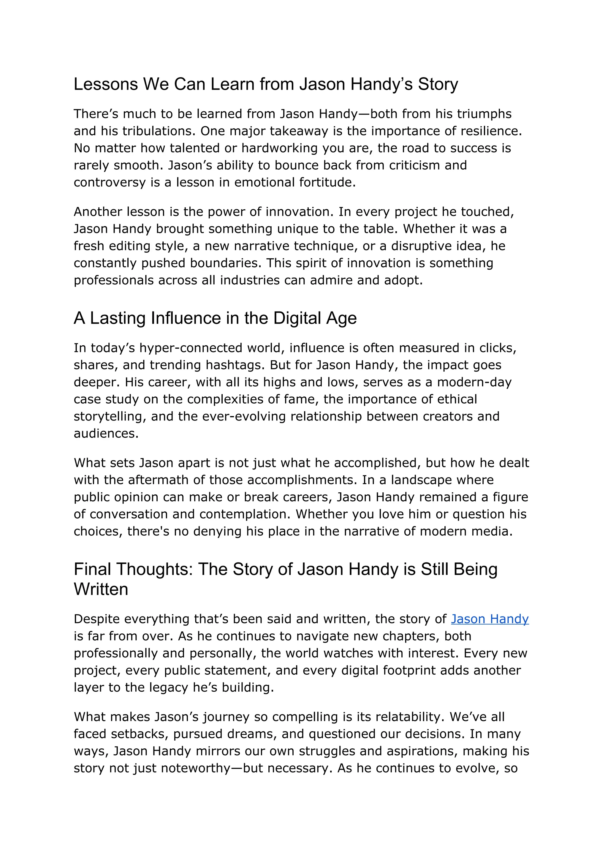 Who is Jason Handy_ The Life, Legacy, and Lessons of a Remarkable