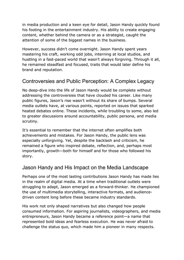 Who is Jason Handy_ The Life, Legacy, and Lessons of a Remarkable