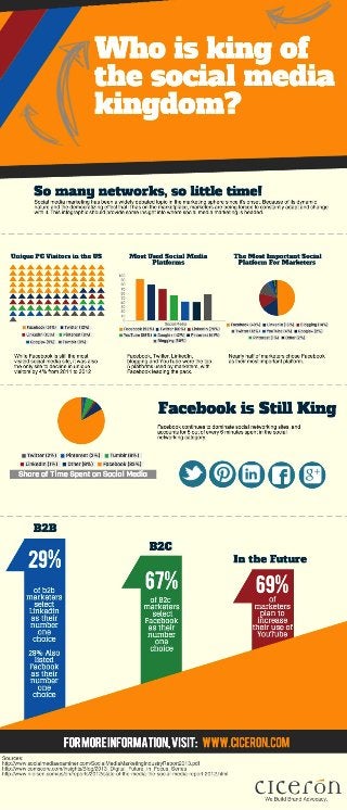 Who is king of the social media kingdom [Infographic]