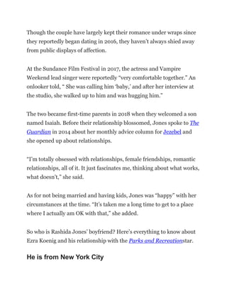 Who Is Rashida Jones' Boyfriend? All About Ezra Koenig
