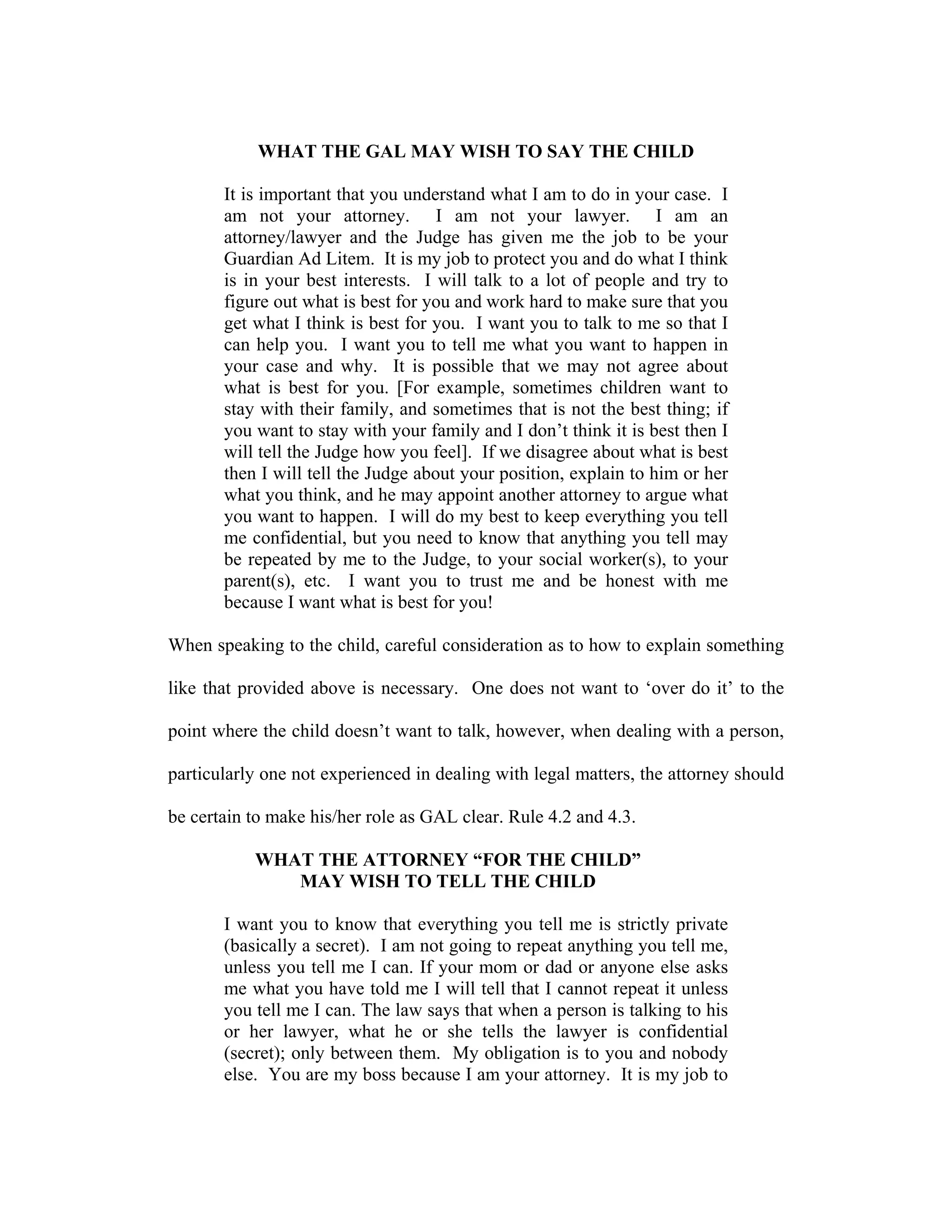 Who Is The Client? Ethical Duties of GAL (guardian ad litem) in Kansas