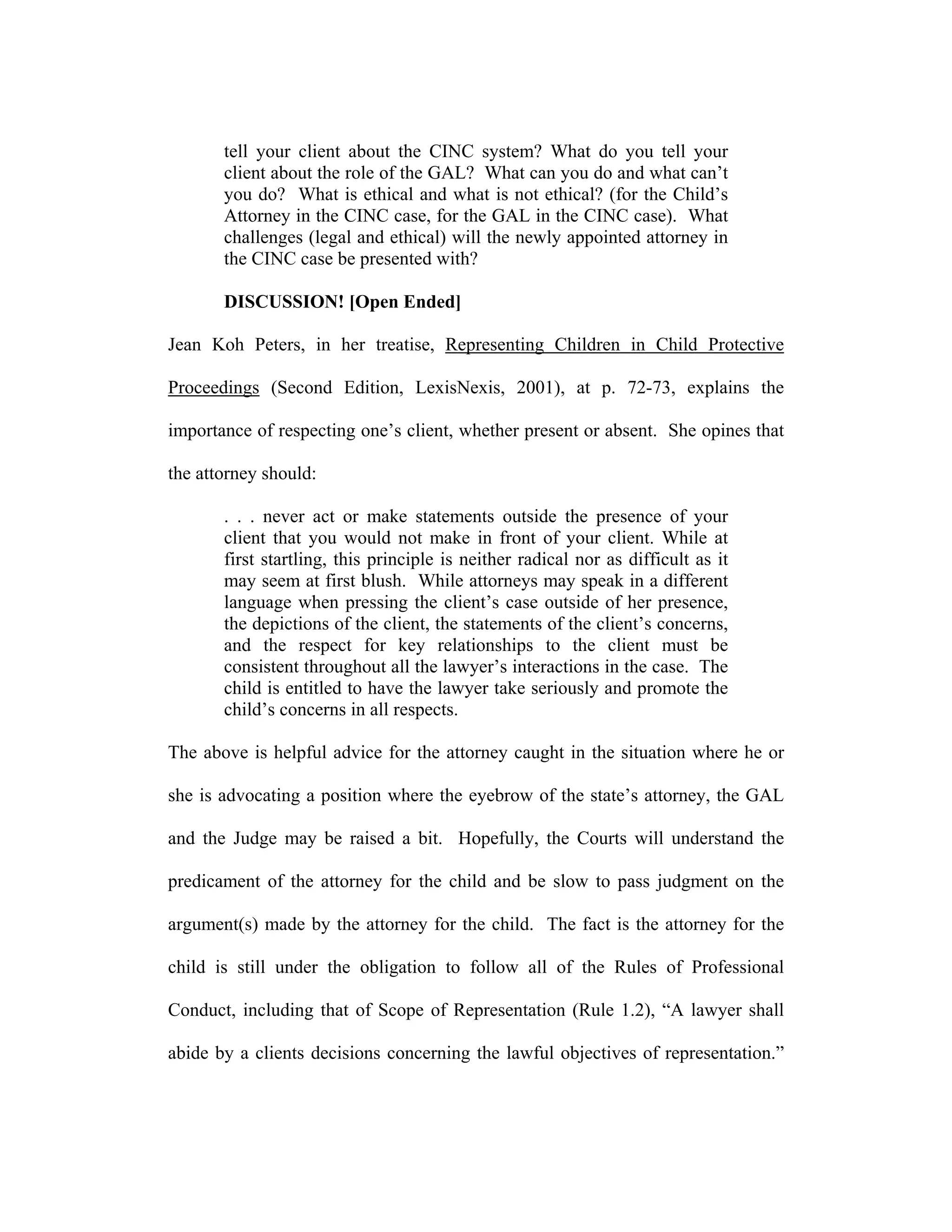 Who Is The Client? Ethical Duties of GAL (guardian ad litem) in Kansas