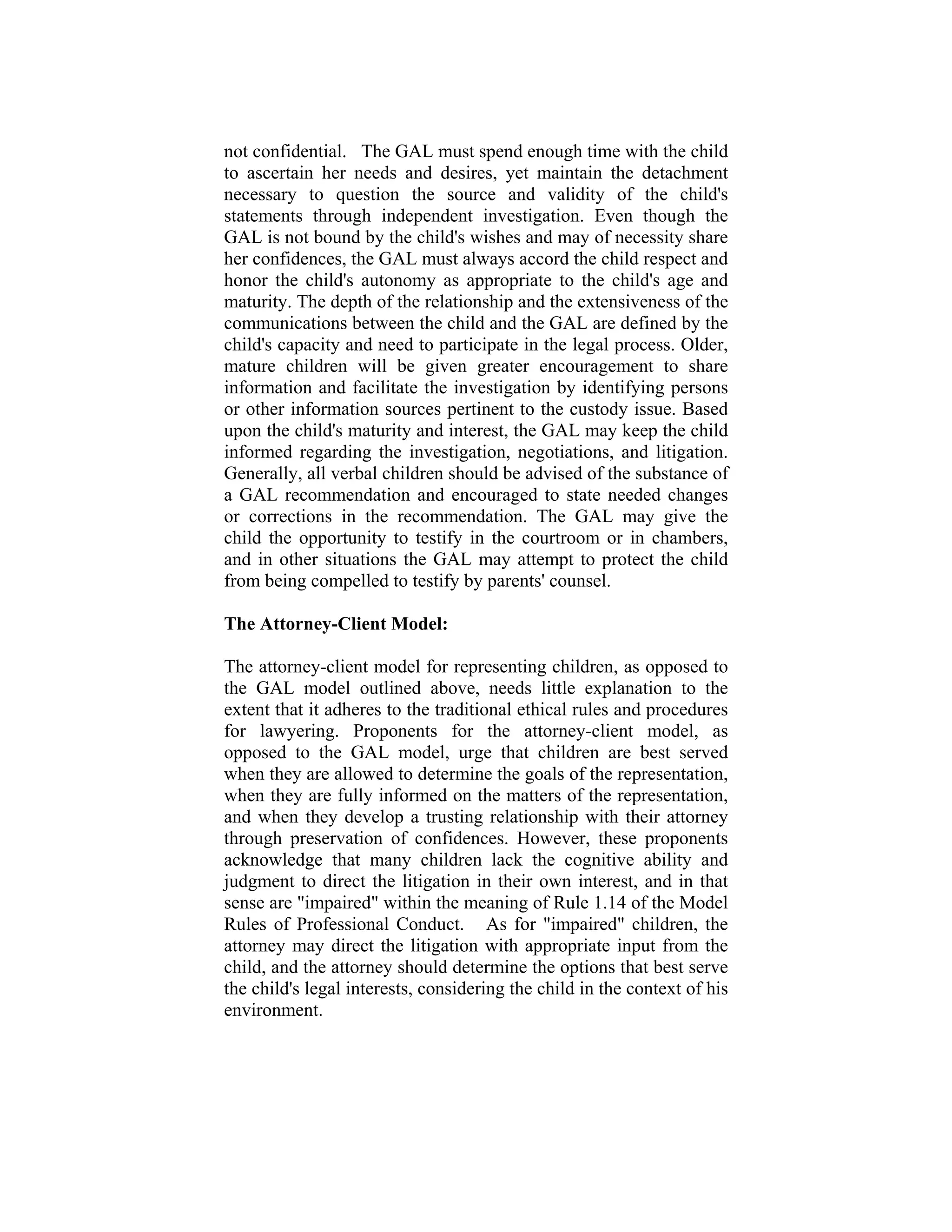 Who Is The Client? Ethical Duties of GAL (guardian ad litem) in Kansas