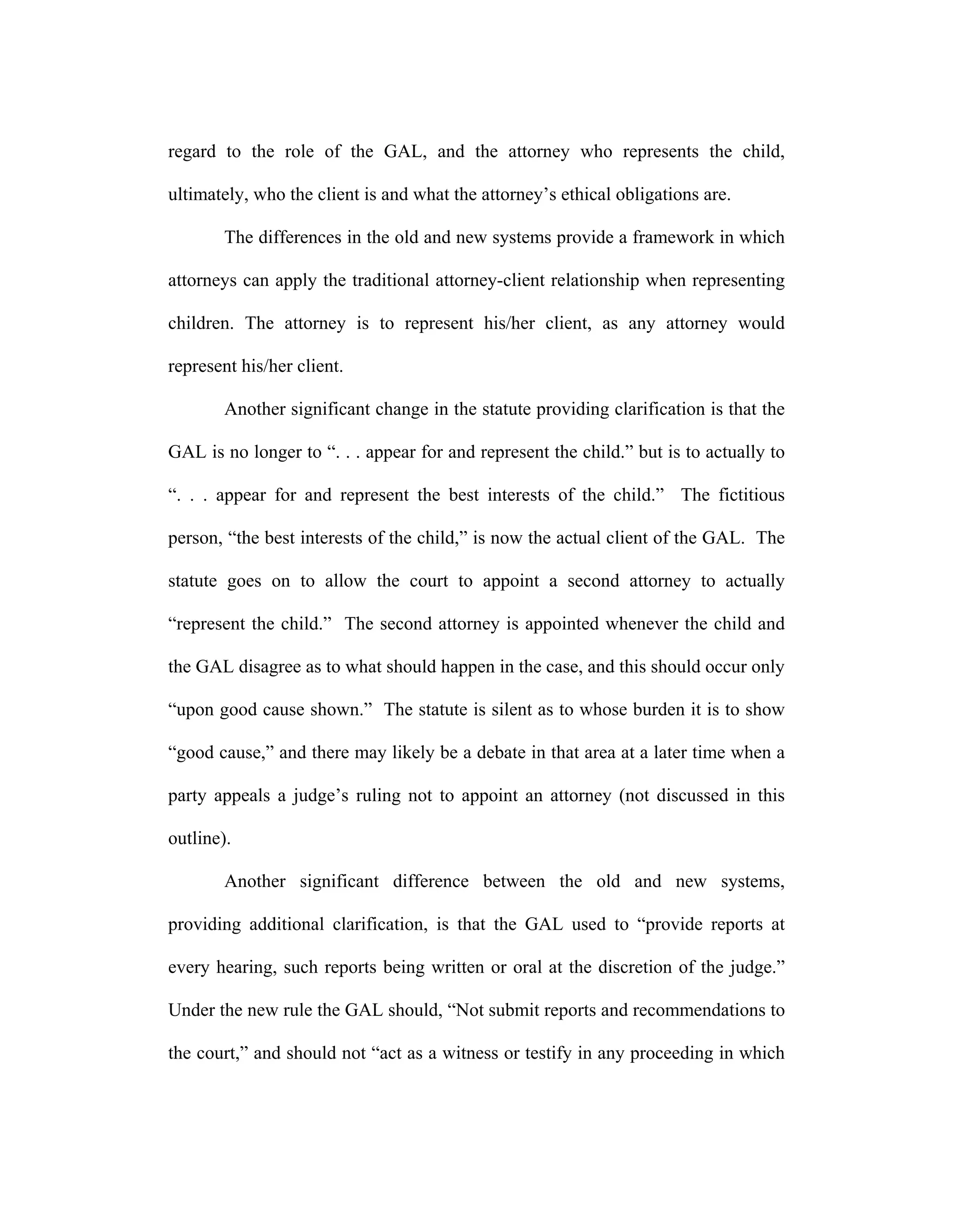 Who Is The Client? Ethical Duties of GAL (guardian ad litem) in Kansas