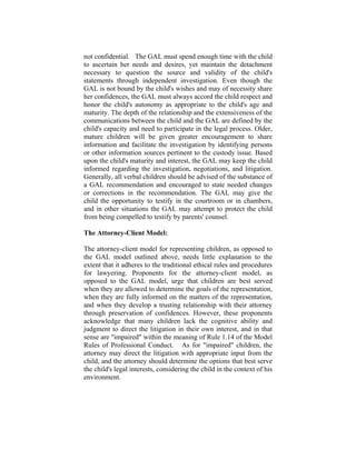 Who Is The Client? Ethical Duties of GAL (guardian ad litem) in Kansas