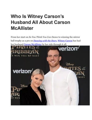 Who Is Witney Carson’s Husband All About Carson McAllister.pdf