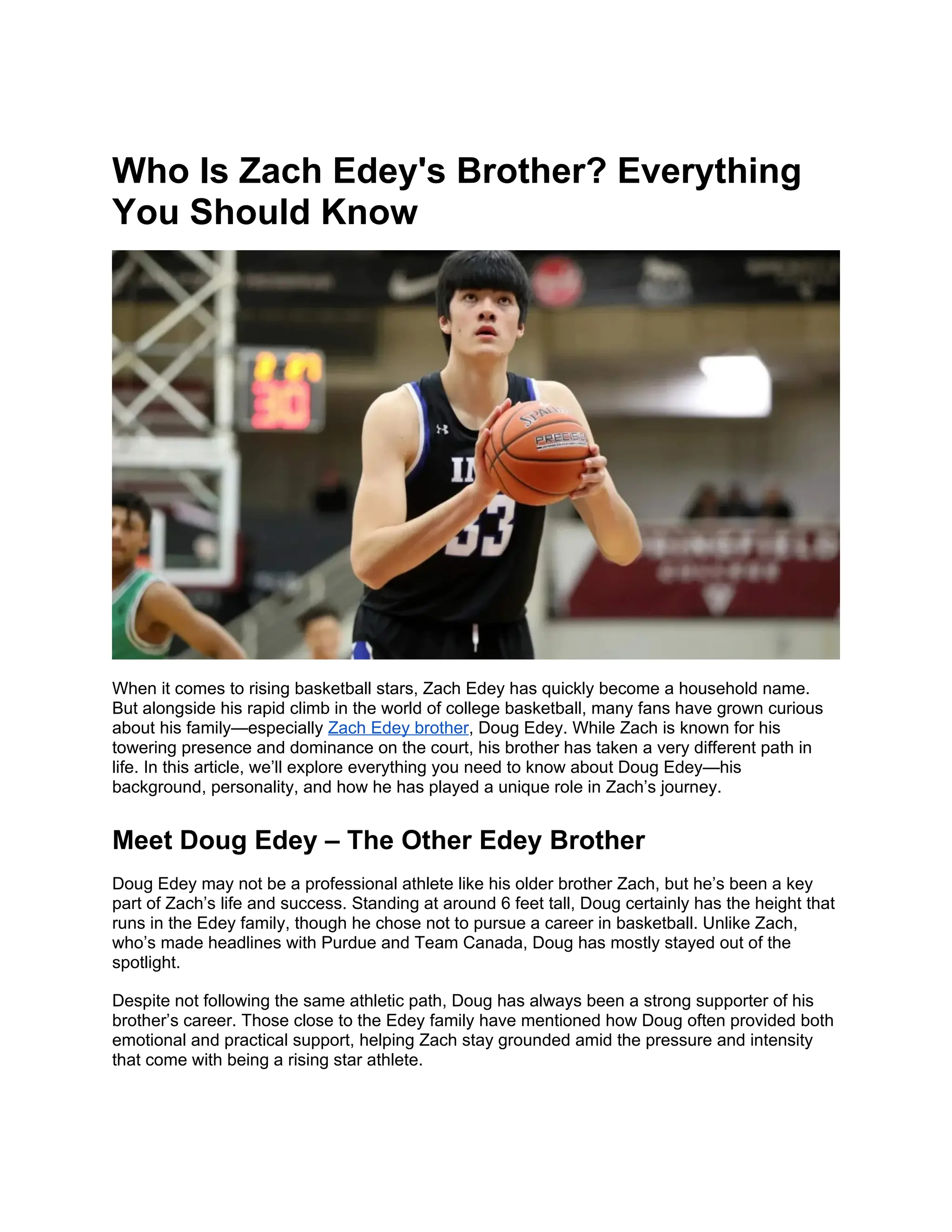 Who Is Zach Edey's Brother? Everything You Should Know DOCX
